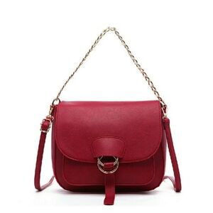 Faux Leather Chain Crossbody